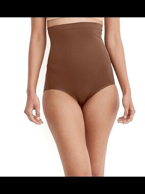 Jockey Essentials High Waist Shapewear Brief Core Body Smoothing Coffee Size S